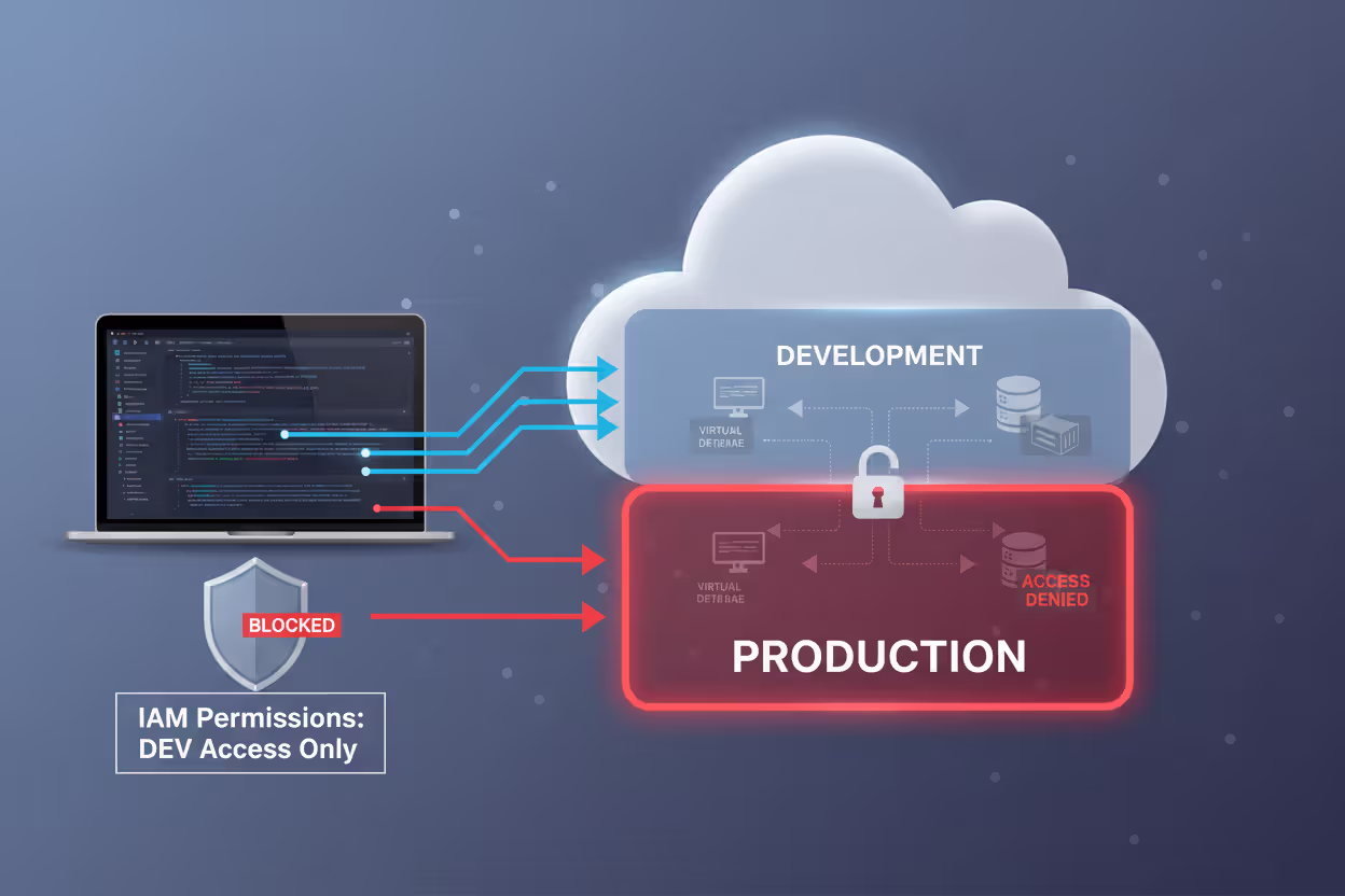 Stolen developer credentials limited to development cloud resources