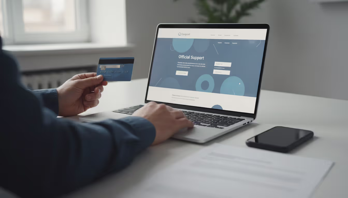User verifying an official support number instead of calling the number from a message