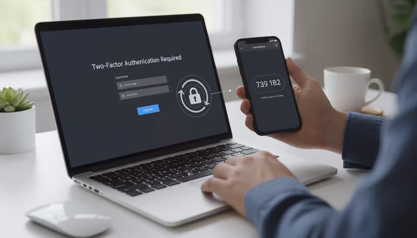 User confirming login with multi-factor authentication on phone